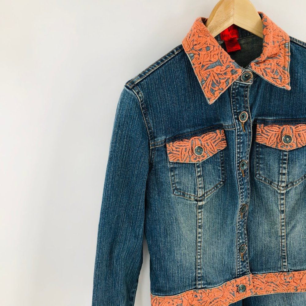 Vintage Very Vera Embroidered Lace Jean Outfit - Picture 5 of 16